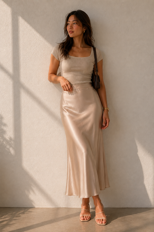 The Classic Satin Skirt