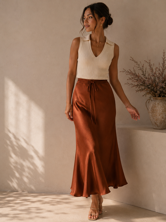 The Emily Satin Skirt